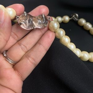 Mariquita Masterson glass and pearl necklace